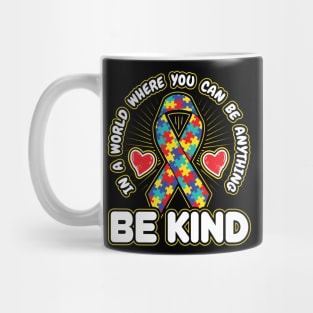 Autism Awareness Be Kind Ribbon Kindness Gift Mug